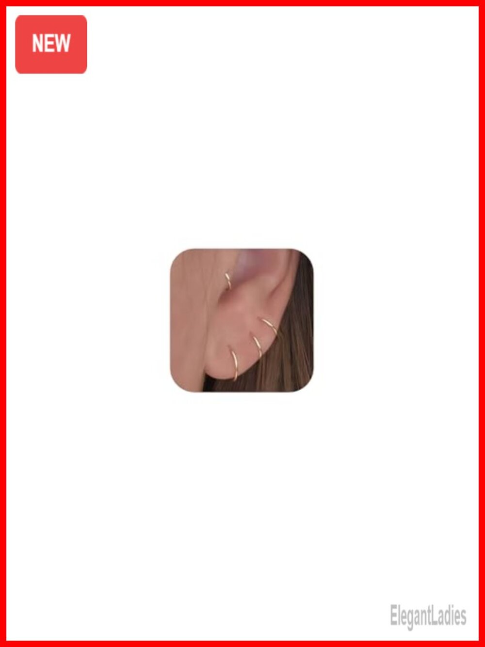 14K Gold Filled Huggie Hoop Earrings Set Thin Tiny Cartilage Small